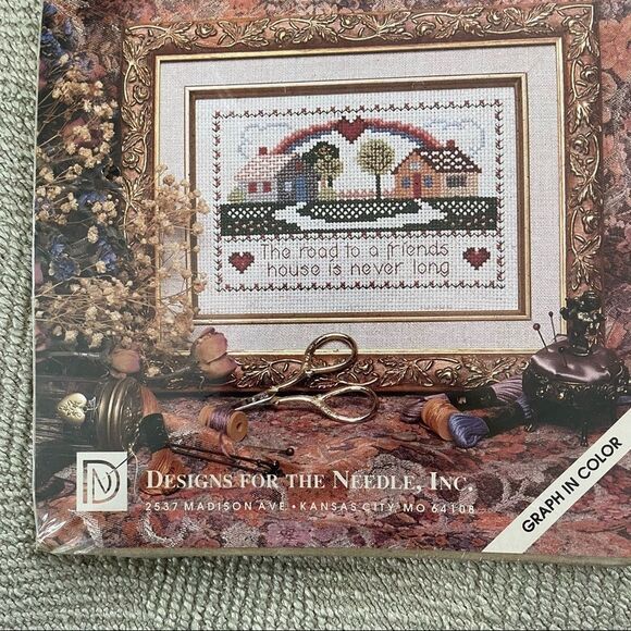 NIP Designs for the Needle Heirloom Treasure Road To Friends Cross Stitch Kit - Picture 3 of 6